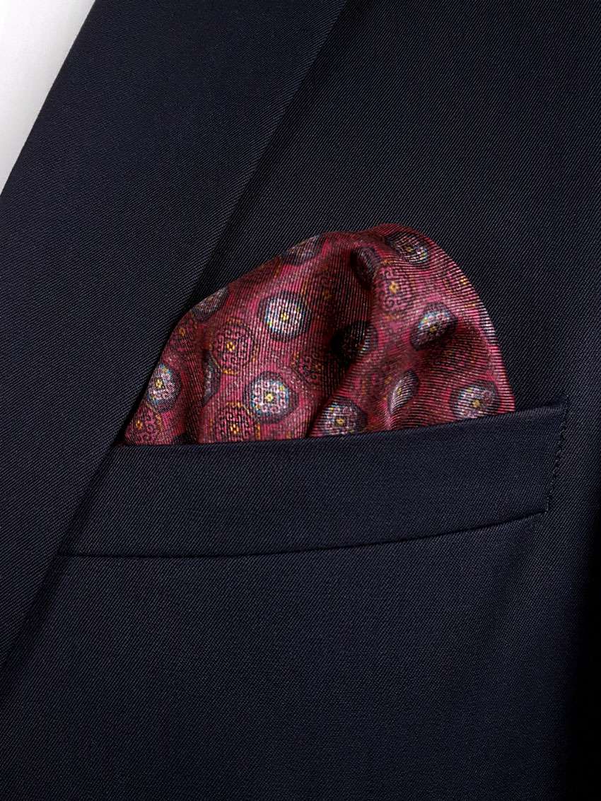 Albany Midnight Silk Pocket Square